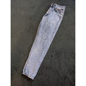 SHEIN Women's Acid Wash Blue Denim Jeans Size S High Rise Straight‎ Leg